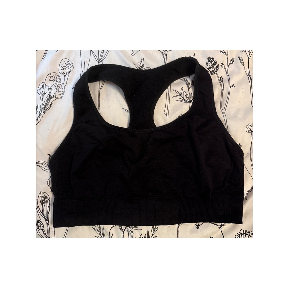 C9 by Champion Black Seamless Medium Impact‎ Sports Bra, Size Large